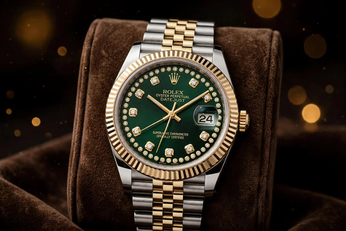 Timique Verdant Heritage Datejust - Green Diamond Dial.