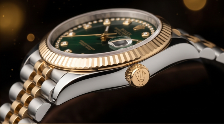 Timique Verdant Heritage Datejust - Green Diamond Dial.