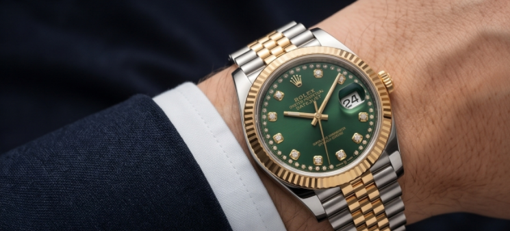 Timique Verdant Heritage Datejust - Green Diamond Dial.