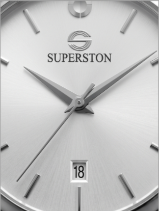 SUPERSTON All-Silver Stainless Steel Watch