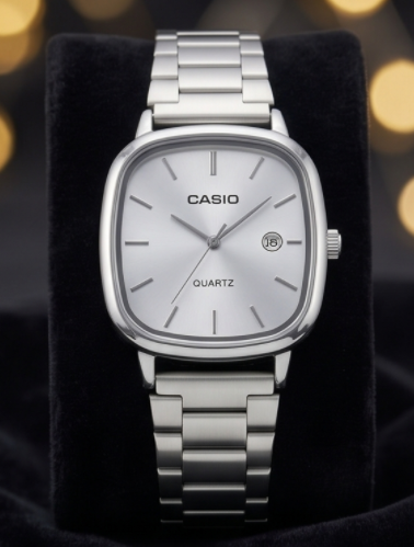 CASIO Silver Shadow Cushion Quartz